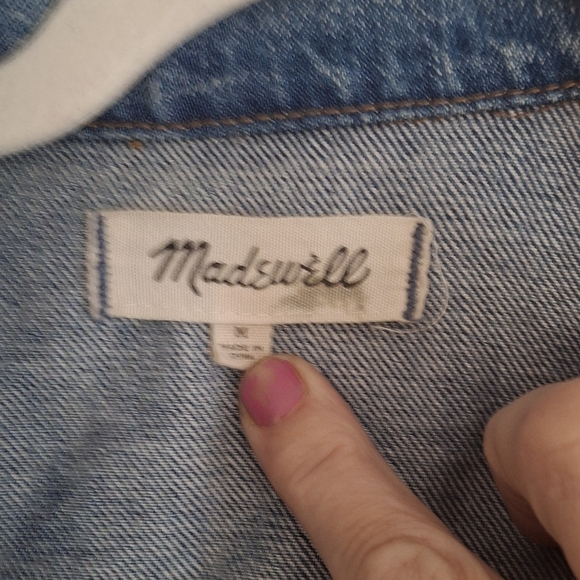 Madewell Classic Denim Jacket Blue Large Women’s - Picture 3 of 5